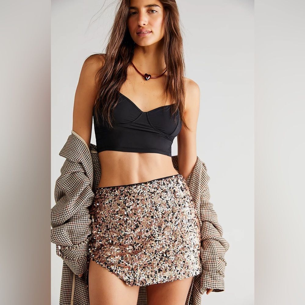NWT Free People Annalise Sequin Mini in Multi Combo